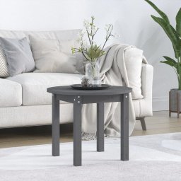 Masuta de cafea, gri, Ø 55x45 cm, lemn masiv de pin GartenMobel Dekor