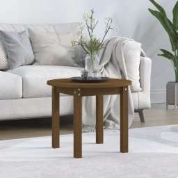 Masuta de cafea, maro miere, Ø 55x45 cm, lemn masiv de pin GartenMobel Dekor