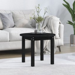Masuta de cafea, negru, Ø 55x45 cm, lemn masiv de pin GartenMobel Dekor