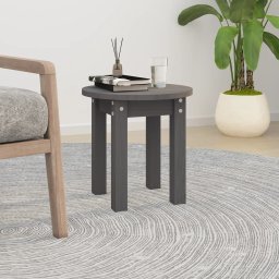 Masuta de cafea, gri, Ø 35x35 cm, lemn masiv de pin GartenMobel Dekor