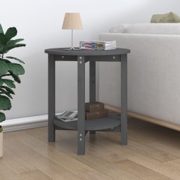 Masuta de cafea, gri, Ø 55x60 cm, lemn masiv de pin GartenMobel Dekor