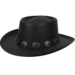 Eddy Bros, palarie cowboy reed gambler, Negru