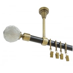 Galerie tavan simpla duo KULA CRYSTAL /19 - negru/aur antic