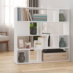 Biblioteca/Separator camera, alb, 105x24x102 cm GartenMobel Dekor