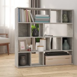 Biblioteca/Separator camera, gri beton, 105x24x102 cm GartenMobel Dekor