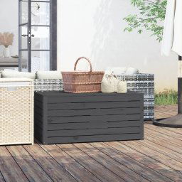 Lada depozitare gradina, gri, 101x50,5x46,5cm, lemn masiv pin GartenMobel Dekor