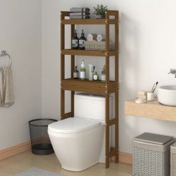 Raft de toaleta, maro miere, 63x26x171 cm, lemn masiv de pin GartenMobel Dekor
