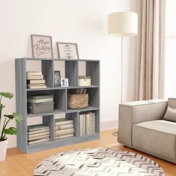 Biblioteca, gri sonoma, 97,5x29,5x100 cm, lemn prelucrat GartenMobel Dekor