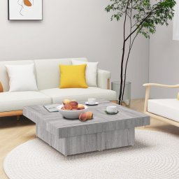 Masuta de cafea, gri sonoma, 90x90x28 cm, lemn prelucrat GartenMobel Dekor