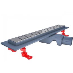 Rigola dus, scurgere liniara pardoseala, Grilaj otel inoxidabil, scurgere rotativa la 360°, lungime 50 cm