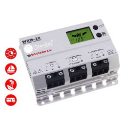 Controler solar profesional MPPT WRM20 100 V, 20A, 12/24V/Li-Ion