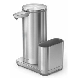 Simplehuman 414ml + suport pentru burete - oțel inoxidabil - Dozator de săpun fără contact