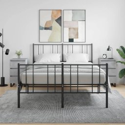 Noptiere, 2 buc., gri beton, 40x35x69 cm, lemn compozit GartenMobel Dekor