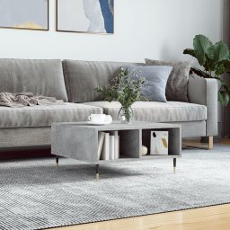 Masa de cafea, gri beton, 60x60x30 cm, lemn compozit GartenMobel Dekor