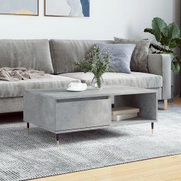Masa de cafea, gri beton, 90x60x35 cm, lemn compozit GartenMobel Dekor