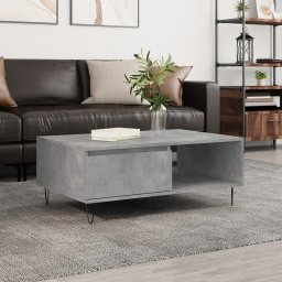 Masa de cafea, gri beton, 90x60x35 cm, lemn compozit GartenMobel Dekor