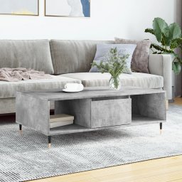 Masa de cafea, gri beton, 104x60x35 cm, lemn compozit GartenMobel Dekor
