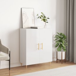 Servanta, alb extralucios, 69,5x34x90 cm, lemn compozit GartenMobel Dekor