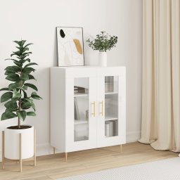 Servanta, alb extralucios, 69,5x34x90 cm, lemn compozit GartenMobel Dekor