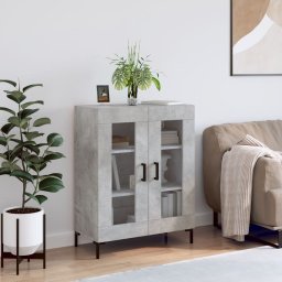 Servanta, gri beton, 69,5x34x90 cm, lemn compozit GartenMobel Dekor
