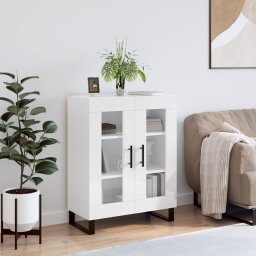 Servanta, alb extralucios, 69,5x34x90 cm, lemn compozit GartenMobel Dekor