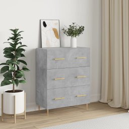 Servanta, gri beton, 69,5x34x90 cm, lemn compozit GartenMobel Dekor