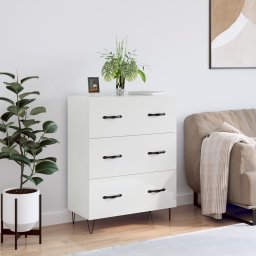 Servanta, alb extralucios, 69,5x34x90 cm, lemn compozit GartenMobel Dekor