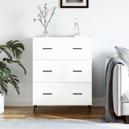 Servanta, alb extralucios, 69,5x34x90 cm, lemn compozit GartenMobel Dekor