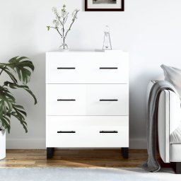 Servanta, alb extralucios, 69,5x34x90 cm, lemn compozit GartenMobel Dekor