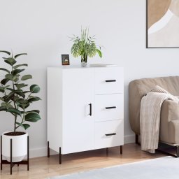 Servanta, alb extralucios, 69,5x34x90 cm, lemn compozit GartenMobel Dekor