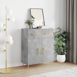 Servanta, gri beton, 69,5x34x90 cm, lemn compozit GartenMobel Dekor