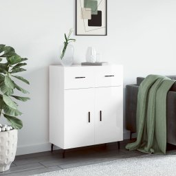 Servanta, alb extralucios, 69,5x34x90 cm, lemn compozit GartenMobel Dekor