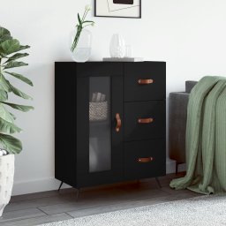 Servanta, negru, 69,5x34x90 cm, lemn compozit GartenMobel Dekor