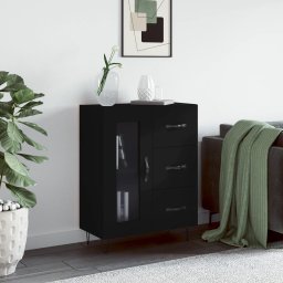 Servanta, negru, 69,5x34x90 cm, lemn compozit GartenMobel Dekor