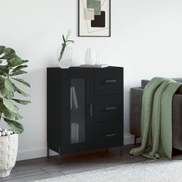 Servanta, negru, 69,5x34x90 cm, lemn compozit GartenMobel Dekor