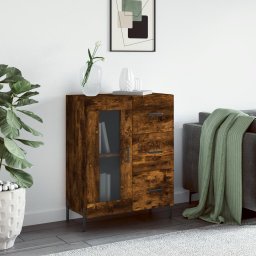 Servanta, stejar fumuriu, 69,5x34x90 cm, lemn compozit GartenMobel Dekor