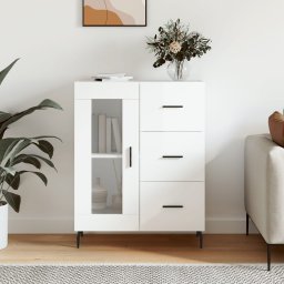 Servanta, alb extralucios, 69,5x34x90 cm, lemn compozit GartenMobel Dekor