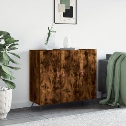 Servanta, stejar fumuriu, 90x34x80 cm, lemn compozit GartenMobel Dekor