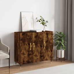 Servanta, stejar fumuriu, 90x34x80 cm, lemn compozit GartenMobel Dekor