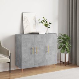 Servanta, gri beton, 90x34x80 cm, lemn compozit GartenMobel Dekor