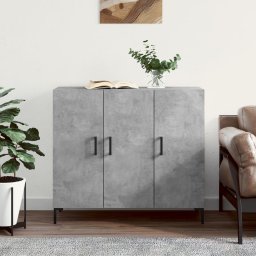 Servanta, gri beton, 90x34x80 cm, lemn compozit GartenMobel Dekor