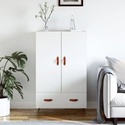 Dulap înalt, alb, 69,5x31x115 cm, lemn prelucrat GartenMobel Dekor