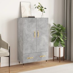 Dulap înalt, gri beton, 69,5x31x115 cm, lemn prelucrat GartenMobel Dekor