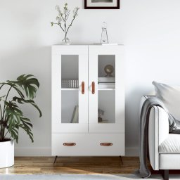 Dulap înalt, alb, 69,5x31x115 cm, lemn prelucrat GartenMobel Dekor