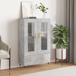 Dulap înalt, gri beton, 69,5x31x115 cm, lemn prelucrat GartenMobel Dekor