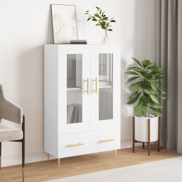 Dulap înalt, alb, 69,5x31x115 cm, lemn prelucrat GartenMobel Dekor