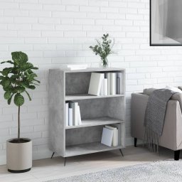 Biblioteca, gri beton, 69,5x32,5x90 cm, lemn compozit GartenMobel Dekor