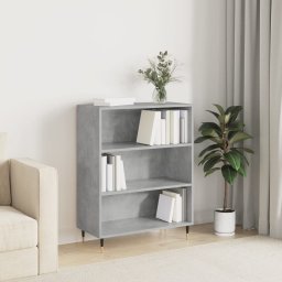 Biblioteca, gri beton, 69,5x32,5x90 cm, lemn compozit GartenMobel Dekor