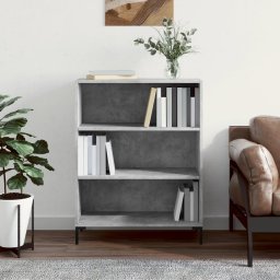 Biblioteca, gri beton, 69,5x32,5x90 cm, lemn compozit GartenMobel Dekor