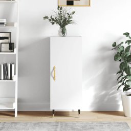 Servanta, alb extralucios, 34,5x34x90 cm, lemn compozit GartenMobel Dekor